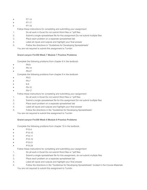 FIN 350 Fundamentals of Business Finance Full Course