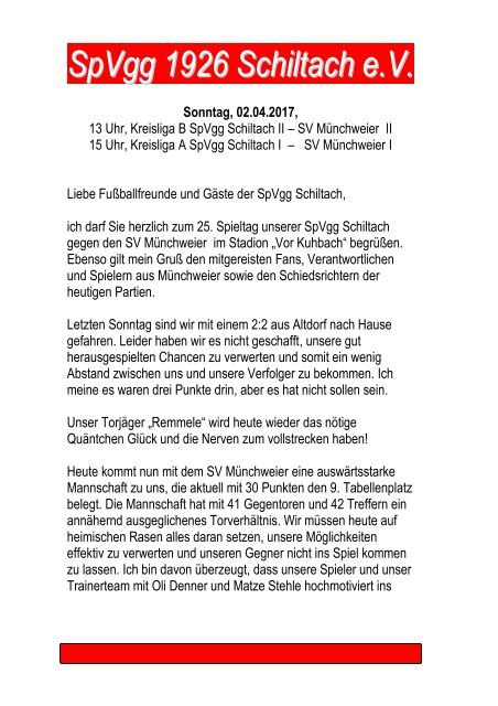 02.04.2017, Heimspielinfo SpVgg - SV Münchweier