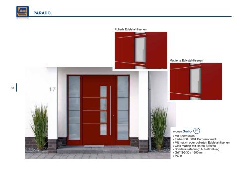 Haustür Hitparade 2017 - Franz Jäger GmbH