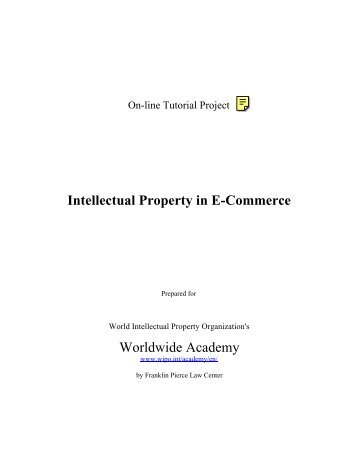 Intellectual Property in E-Commerce - Pierce Law Center IP Mall
