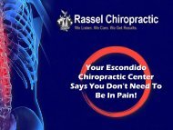 Your Escondido Chiropractic Center Says You Don’t Need To Be In Pain!