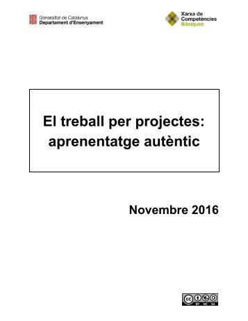 El treball per projectes aprenentatge autèntic