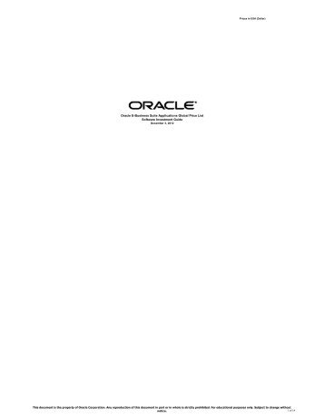 Oracle E-Business Suite Applications Global Price List