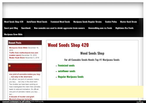 weed seeds shop 420 