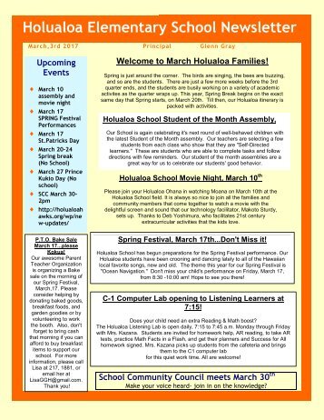 March Newsletter