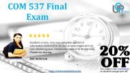 COM 537 Final Exam Answers For University of Phoenix 2016-2017