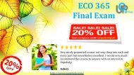 Final Exam 2017 ECO 365 Final Exam Answers Sheet