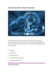 Security Benefits of Cloud Computing