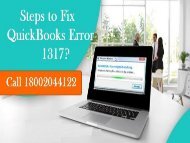 Call 18002044122 How to Troubleshoot QuickBooks Error 1317?