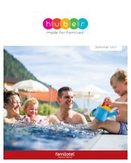Sommerkatalog Familyhotel Huber in Vals/Südtirol