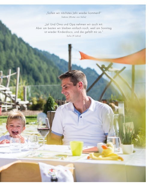 Sommerkatalog Familyhotel Huber in Vals/Südtirol