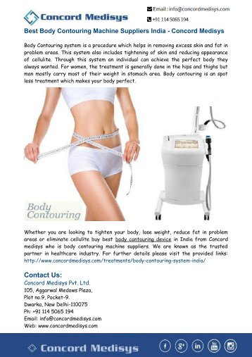 Best Body Contouring Machine Suppliers India - Concord Medisys