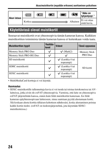 Sony SLT-A65VL - SLT-A65VL Consignes d&rsquo;utilisation Finlandais