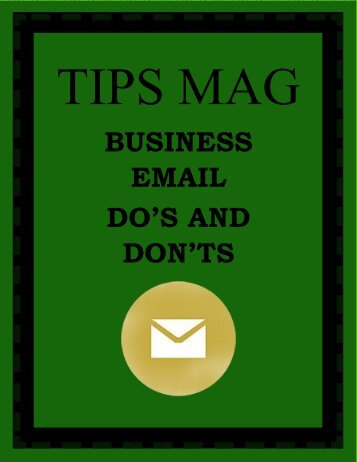 TIPS MAG- Business Email Do's and Don'ts