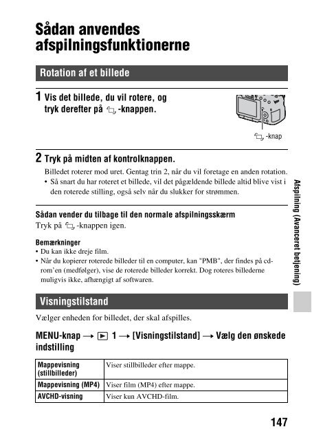 Sony SLT-A65VL - SLT-A65VL Consignes d&rsquo;utilisation Danois