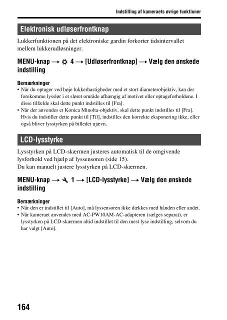 Sony SLT-A65VL - SLT-A65VL Consignes d&rsquo;utilisation Danois