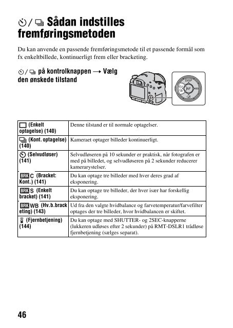 Sony SLT-A65VL - SLT-A65VL Consignes d&rsquo;utilisation Danois