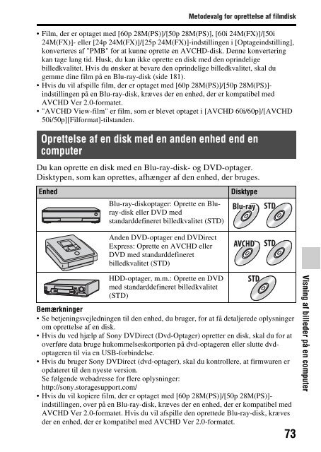 Sony SLT-A65VL - SLT-A65VL Consignes d&rsquo;utilisation Danois