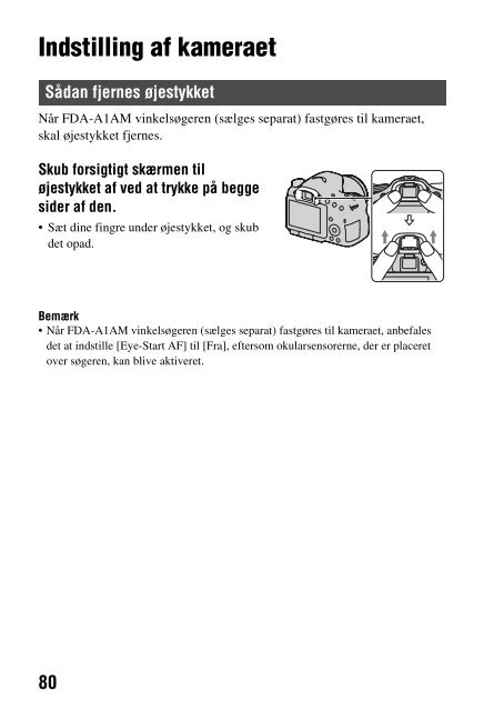 Sony SLT-A65VL - SLT-A65VL Consignes d&rsquo;utilisation Danois