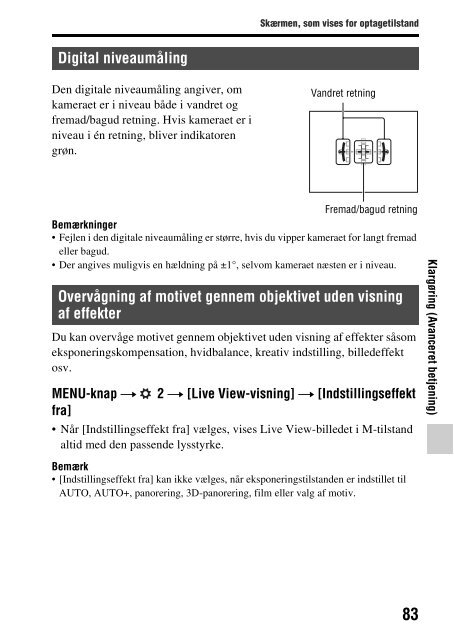 Sony SLT-A65VL - SLT-A65VL Consignes d&rsquo;utilisation Danois