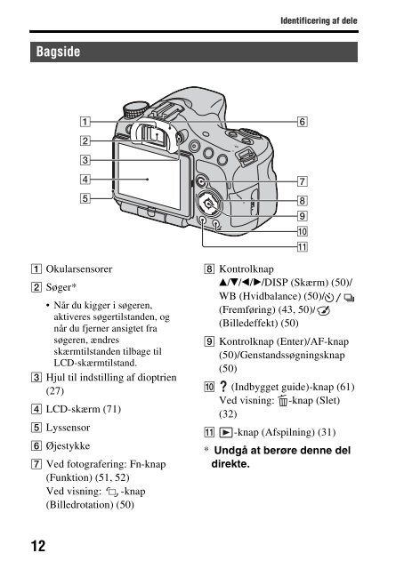 Sony SLT-A65VL - SLT-A65VL Consignes d&rsquo;utilisation Danois