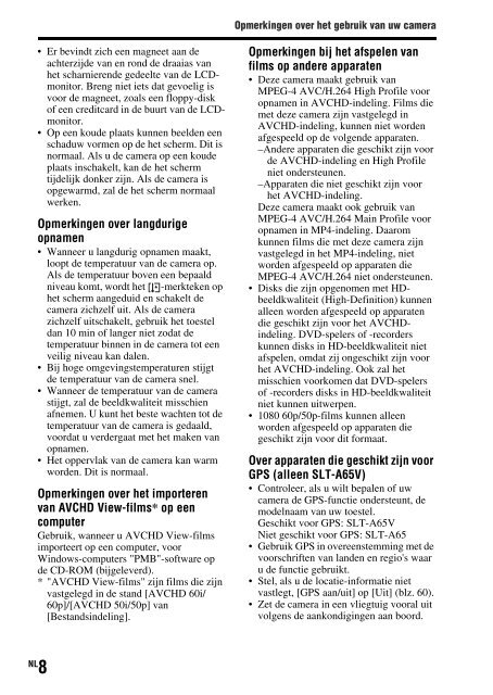 Sony SLT-A65VL - SLT-A65VL Consignes d&rsquo;utilisation Allemand