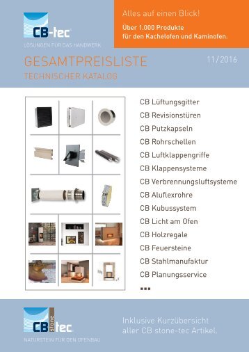 CB Gesamtpreisliste Technischer Katalog