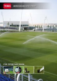 Toro Beregnungstechnik für Sportanlagen