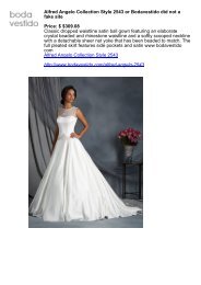 bodavestido com Alfred Angelo Collection Style 2543