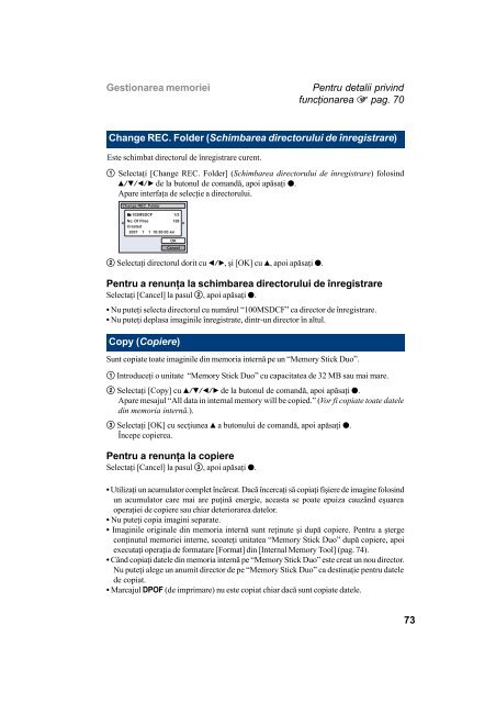 Sony DSC-H7 - DSC-H7 Mode d'emploi Roumain