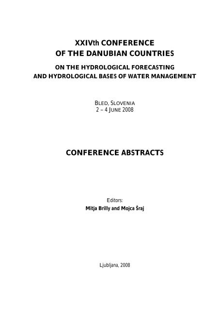 XXIVth CONFERENCE OF THE DANUBIAN COUNTRIES ...