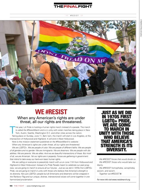 THE FIGHT SOCAL'S LGBTQ MONTHLY MAGAZINE APRIL 2017
