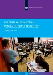 HET CENTRAAL SCHRIFTELIJK EXAMEN EN UW ROL ALS DOCENT