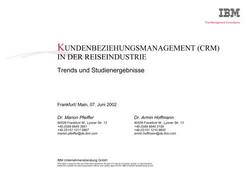 Kundenbeziehungsmanagement \(CRM\) in der Reiseindustrie - IBM