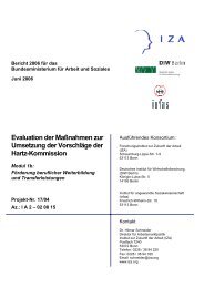 Evaluation der Maßnahmen zur Umsetzung der Vorschläge der - Infas