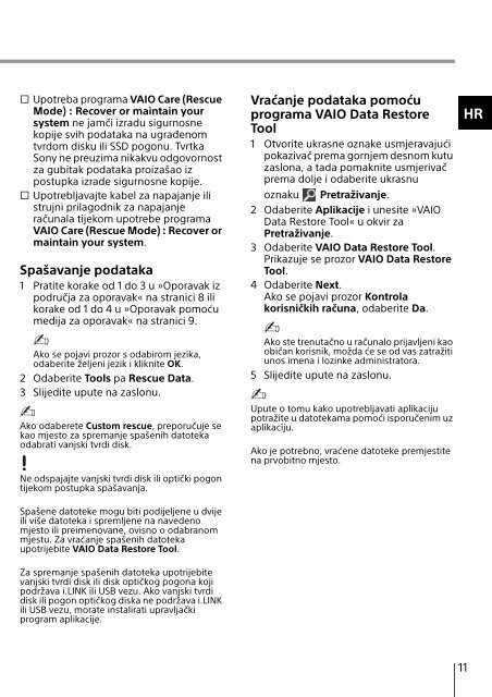 Sony SVS1513B4E - SVS1513B4E Guide de d&eacute;pannage Slov&eacute;nien