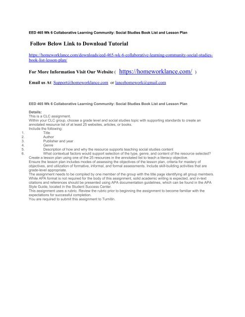 Eed 465 lesson plan and essay 07 picture