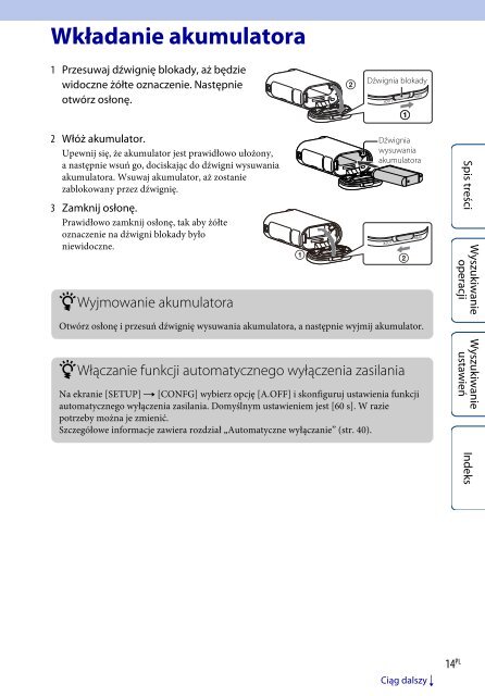 Sony HDR-AS100VB - HDR-AS100VB Guide pratique Polonais