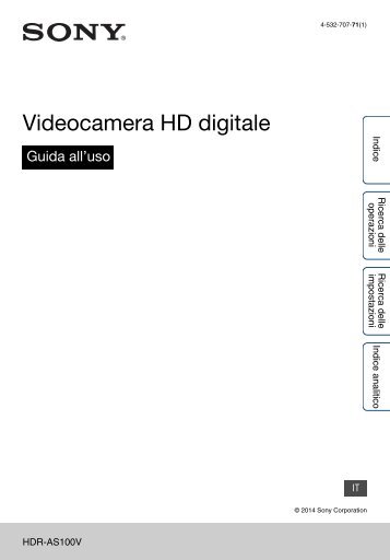 Sony HDR-AS100VB - HDR-AS100VB Guide pratique Italien