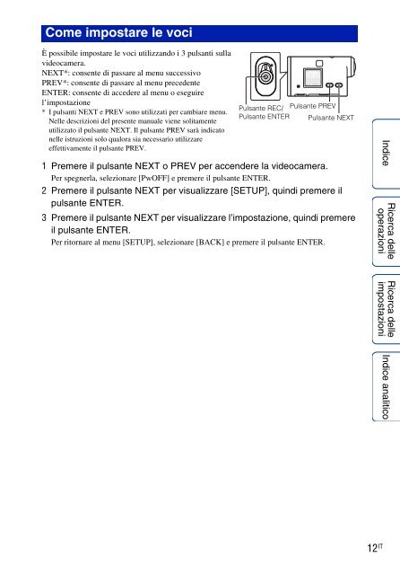 Sony HDR-AS100VB - HDR-AS100VB Guide pratique Italien