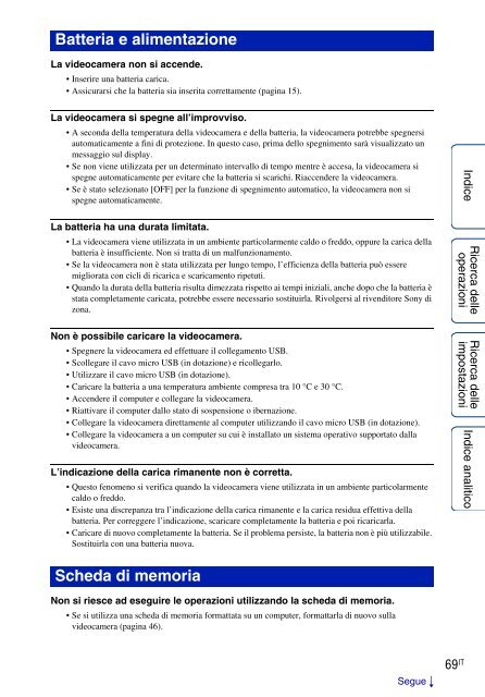 Sony HDR-AS100VB - HDR-AS100VB Guide pratique Italien