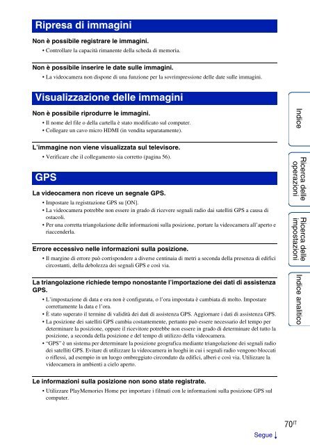 Sony HDR-AS100VB - HDR-AS100VB Guide pratique Italien