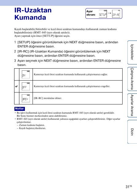 Sony HDR-AS100VB - HDR-AS100VB Guide pratique Turc