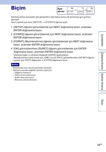 Sony HDR-AS100VB - HDR-AS100VB Guide pratique Turc