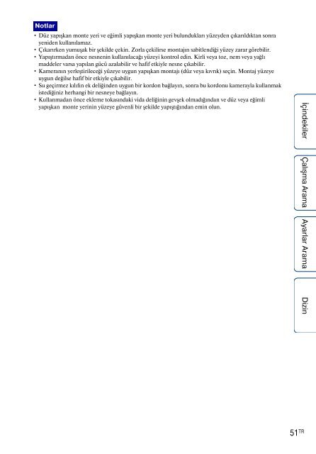 Sony HDR-AS100VB - HDR-AS100VB Guide pratique Turc