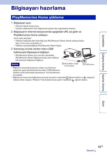 Sony HDR-AS100VB - HDR-AS100VB Guide pratique Turc