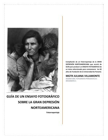 Ensayo Fotográfico sobre la Gran Depresión Norteamericana_Guía