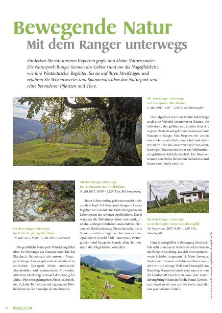 NAGELFLUH Frühjahr/Sommerausgabe 2017 - das Naturpark Magazin