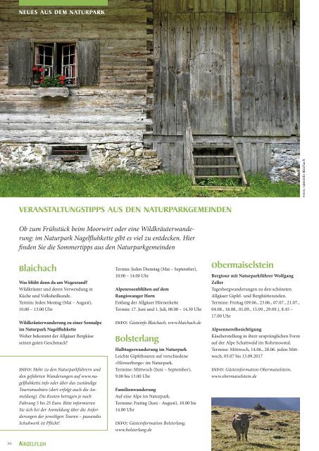 NAGELFLUH Frühjahr/Sommerausgabe 2017 - das Naturpark Magazin