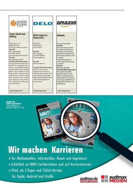 audima Na.Wi 05.2017: Das Karrieremagazin für Naturwissenschaften